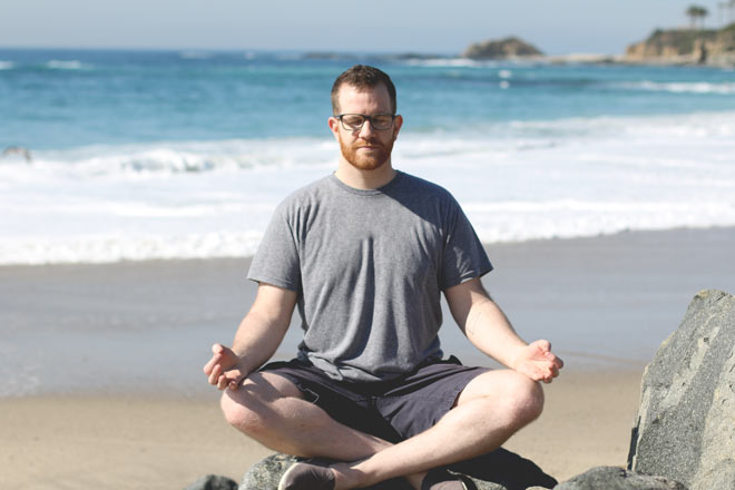 Meditating on the Beach