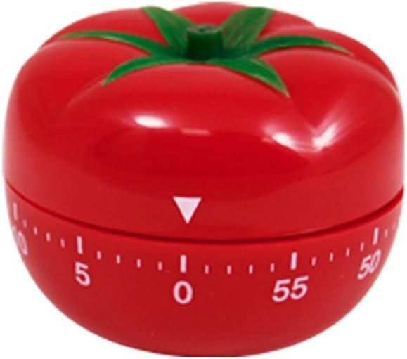 A tomato-shaped kitchen timer